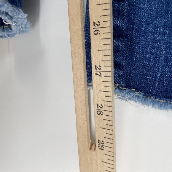 KanCan Skinny Ankle Jeans Women's Size 28 Mid Rise Stretch Distressed Denim Blue - Picture 10 of 11